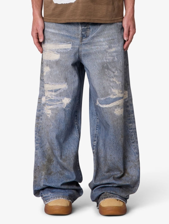 MNML Oil Stained Printed Rave Denim