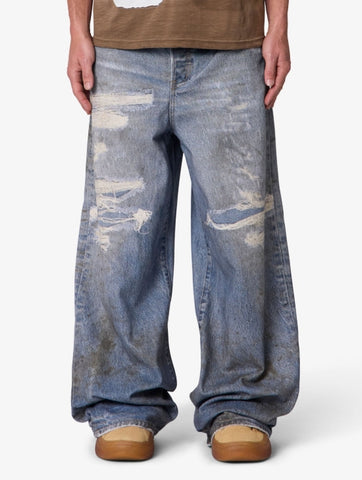 MNML Oil Stained Printed Rave Denim