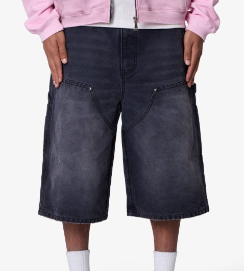MNML Ultra Baggy Carpenter Shorts Black