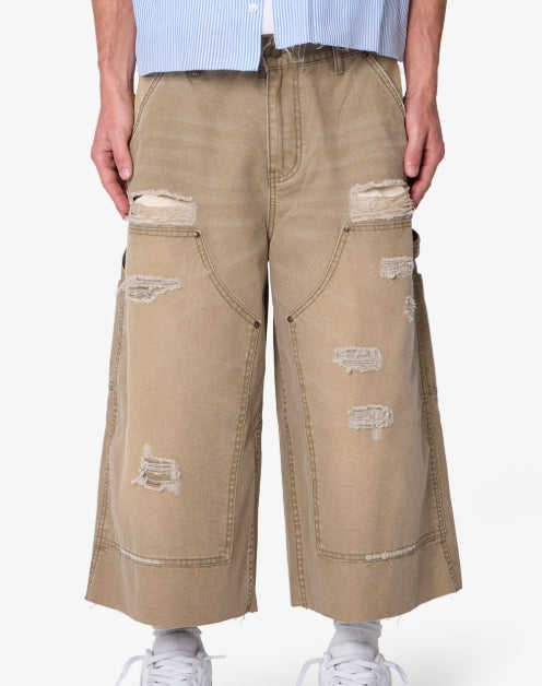 MNML Extra Long Carpenter Shorts Olive