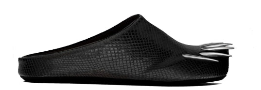 Bravest Studios Snakeskin Claw Mule Black