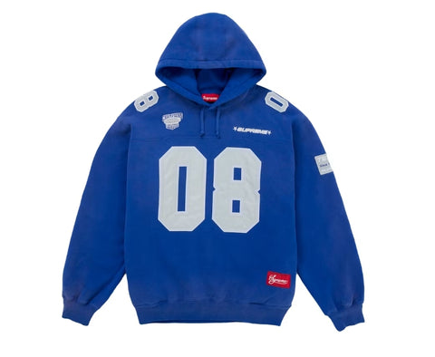Supreme Football Jersey Hooded Sweatshirt Royal