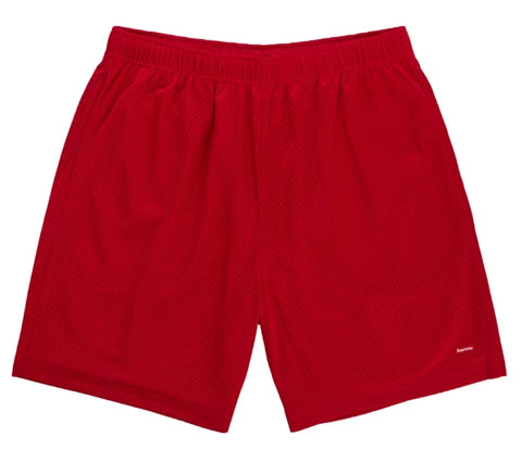 Supreme Small Box Baggy Mesh Shorts SS26 Red