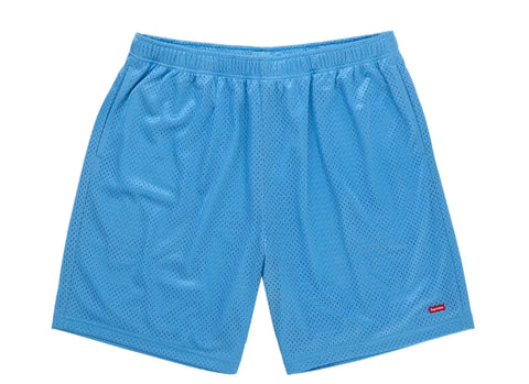 Supreme Small Box Baggy Mesh Shorts SS26 Light Blue