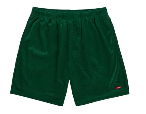 Supreme Small Box Baggy Mesh Shorts SS26 Green