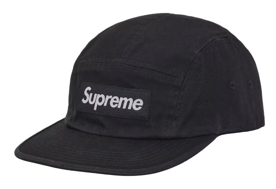 Supreme Washed Chino Twill Camp Cap FW26 Black