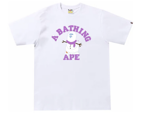 BAPE Snowman College Tee White