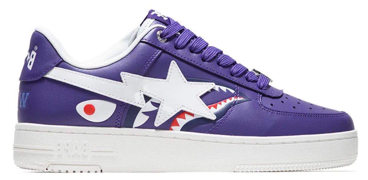 A Bathing Ape Bape Sta Shark #2 M2 Purple/White