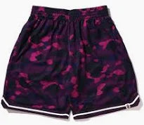 BAPE Color Camo Wide Fit Basketball Shorts Purple