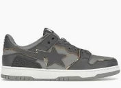 A Bathing Ape Sk8 Sta #3 Grey Gold White