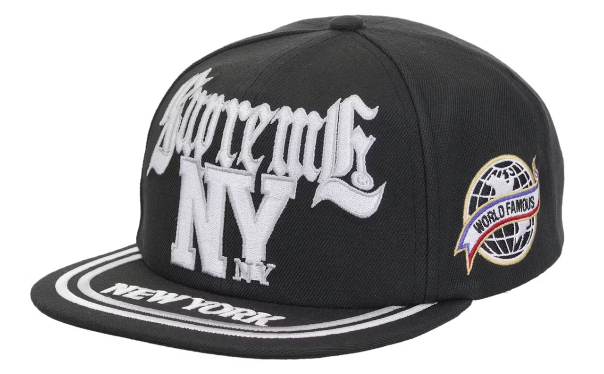 Supreme Black Old English New York 6-Panel