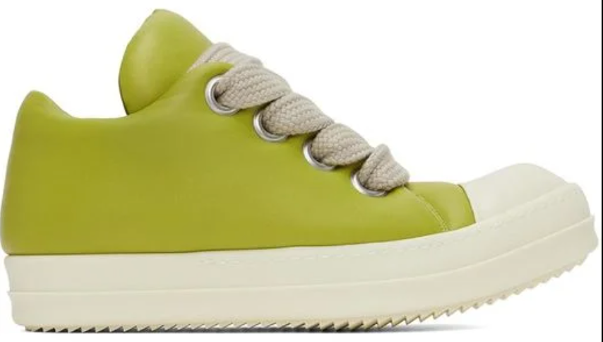 Rick Owens Padded Jumbo Lace Low Green Pre-Owned