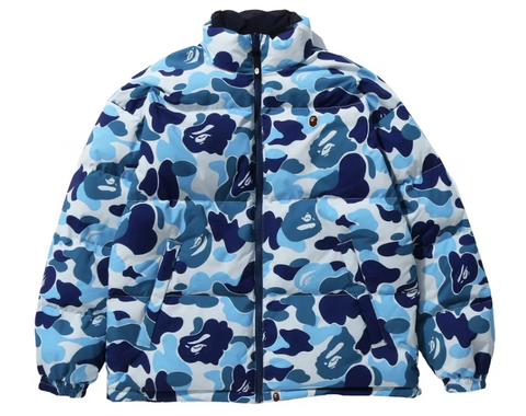 Bape Color Camo Reversible Down Jacket Blue
