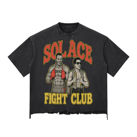 Solace Fight Club Cropped Black Tee