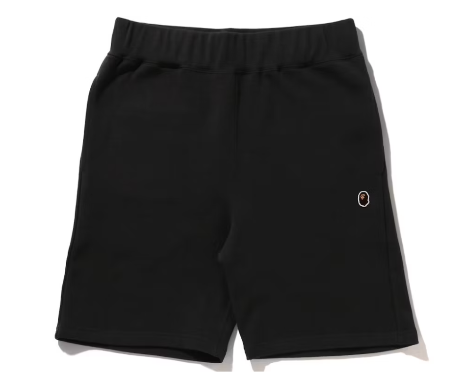 BAPE Charcoal One Point Sweat Shorts