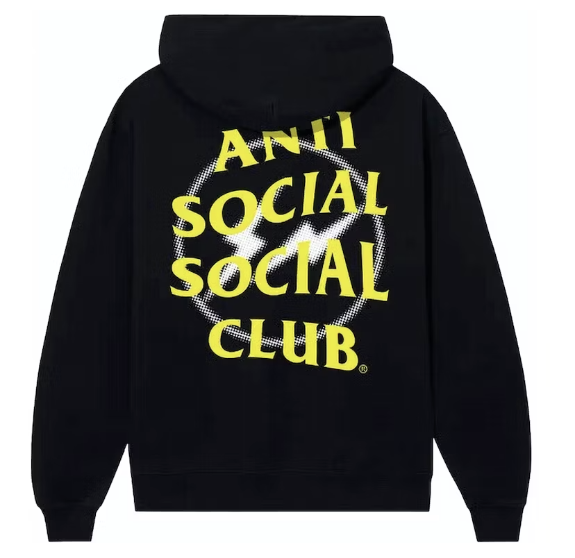 ASSC Fragment Half Tone Yellow Black Hoodie