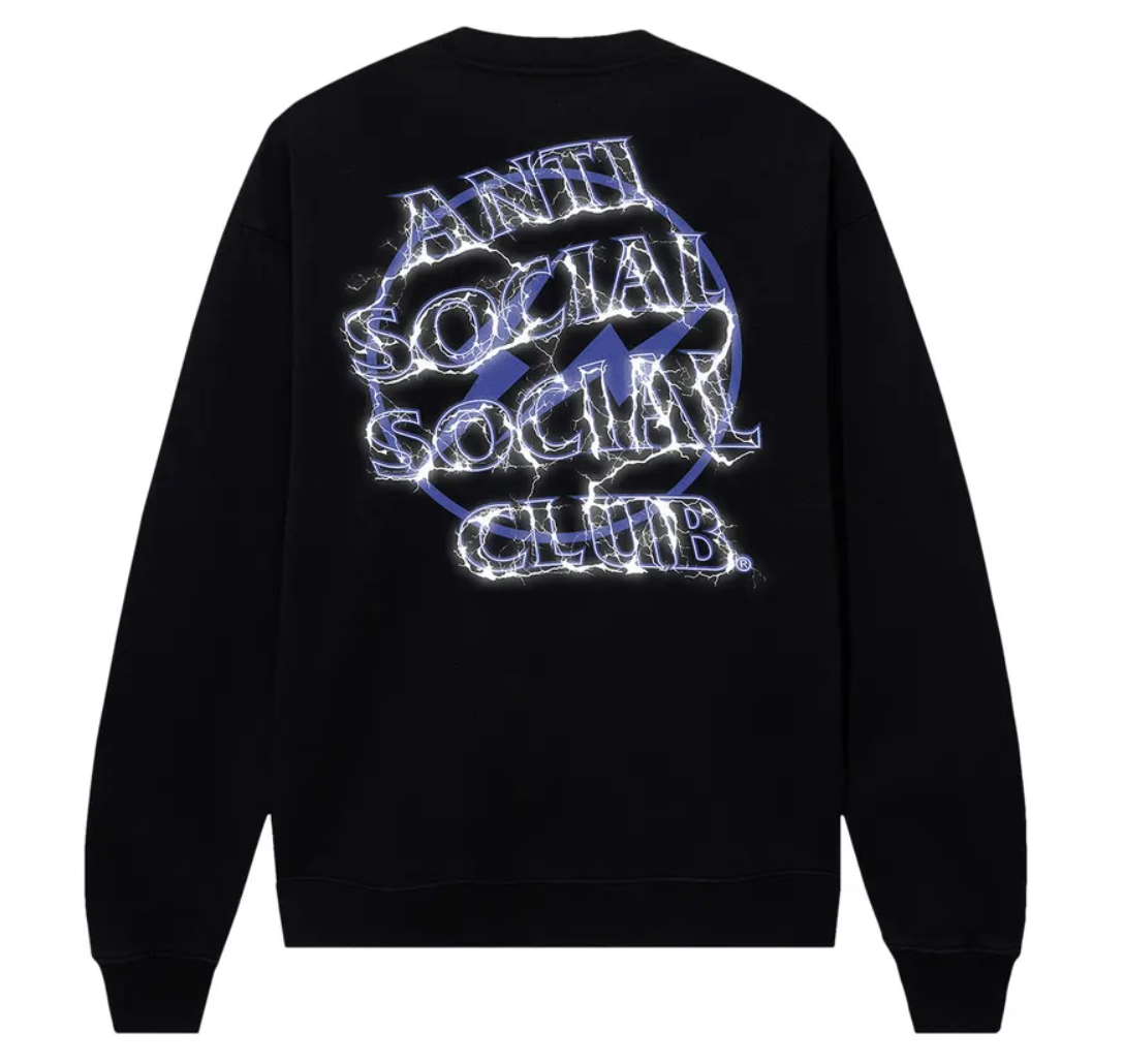 ASSC Design Blue Bolt Crewneck Black Crewneck