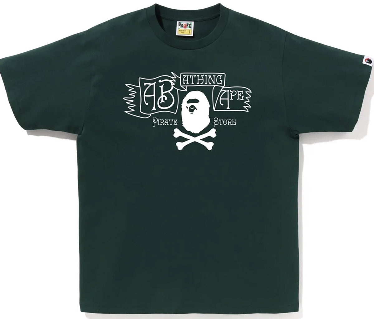 BAPE Green Crossbone Pirate Tee