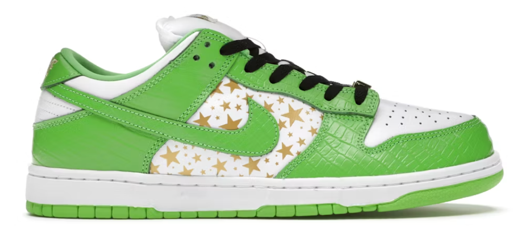 Nike SB Dunk Low Supreme Stars Mean Green Pre-Owned