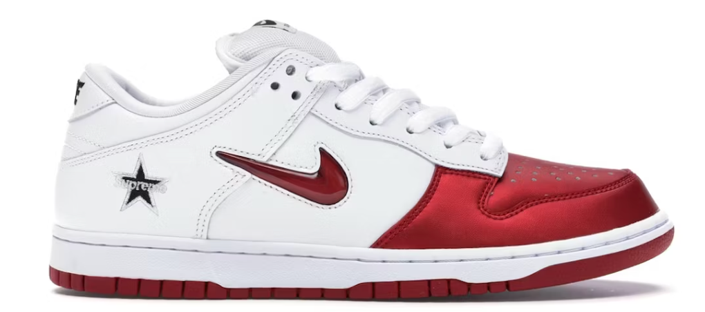 Nike SB Dunk Low Supreme Jewel Swoosh Red
