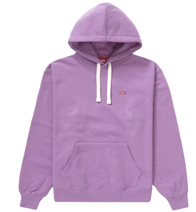 Supreme Small Box Drawcord Purple Hooded Sweatshirt