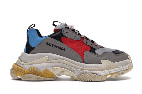 Balenciaga Triple S Grey Red Blue Pre-Owned