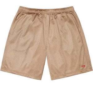 Supreme Small Box Mesh Shorts Tan